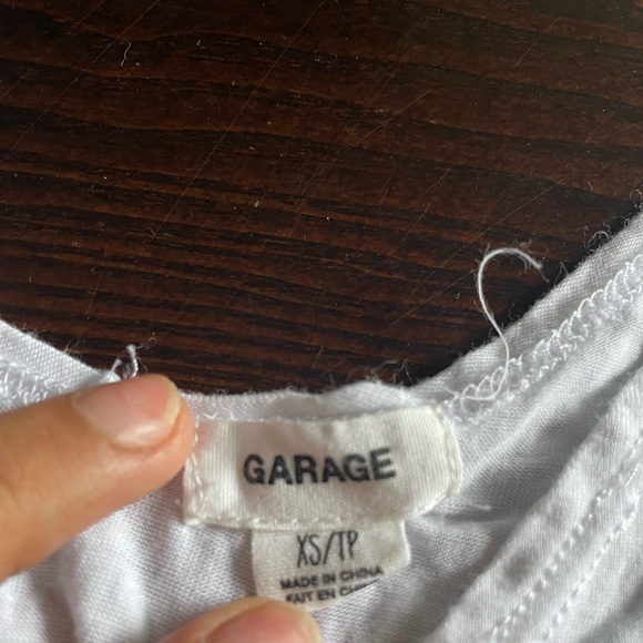 Garage Loose Flowy Tank Top: White - Picture 3 of 5